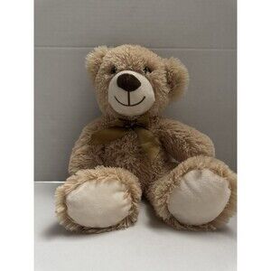 Stuffed Teddy Bear with Ribbon 14" (Mocha Brown)